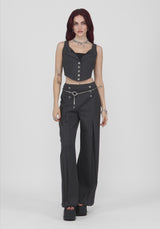 Blair Pinstripe Lace Insert Stripe Corset