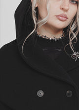 Althea Hooded Spider Pin Detail Cape