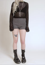 Vesa Blanket Stitch Long Sleeve Knit Top