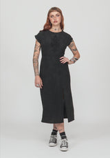 Blake Embroidered Cotton Smock Midi Dress