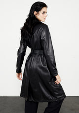Poison PU Leather Trench Coat