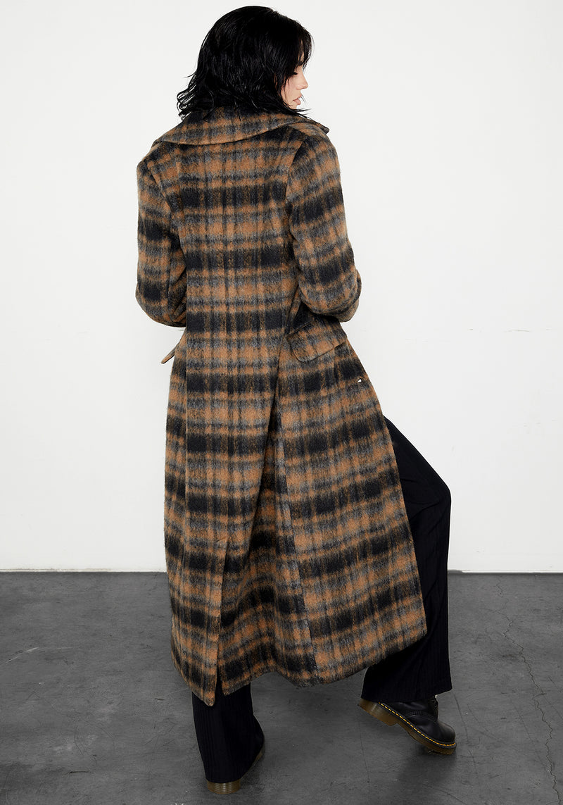 Lore Plaid Longline Coat
