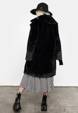 Creature Oversized Fur Coat - Black