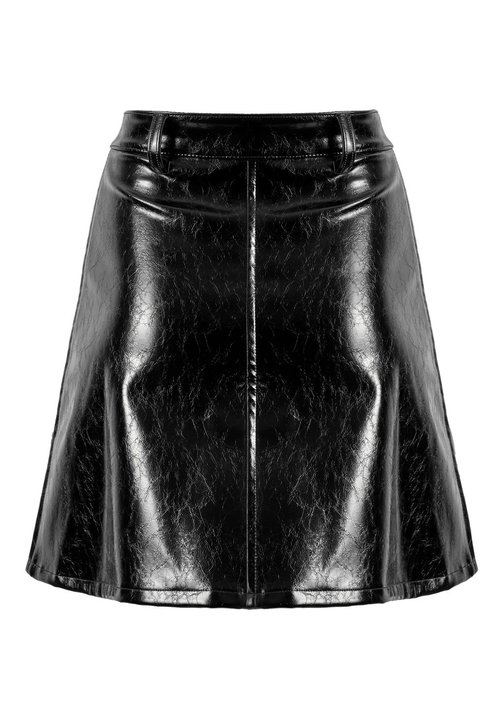 Hellraisa Faux Leather A-Line Skirt – Disturbia