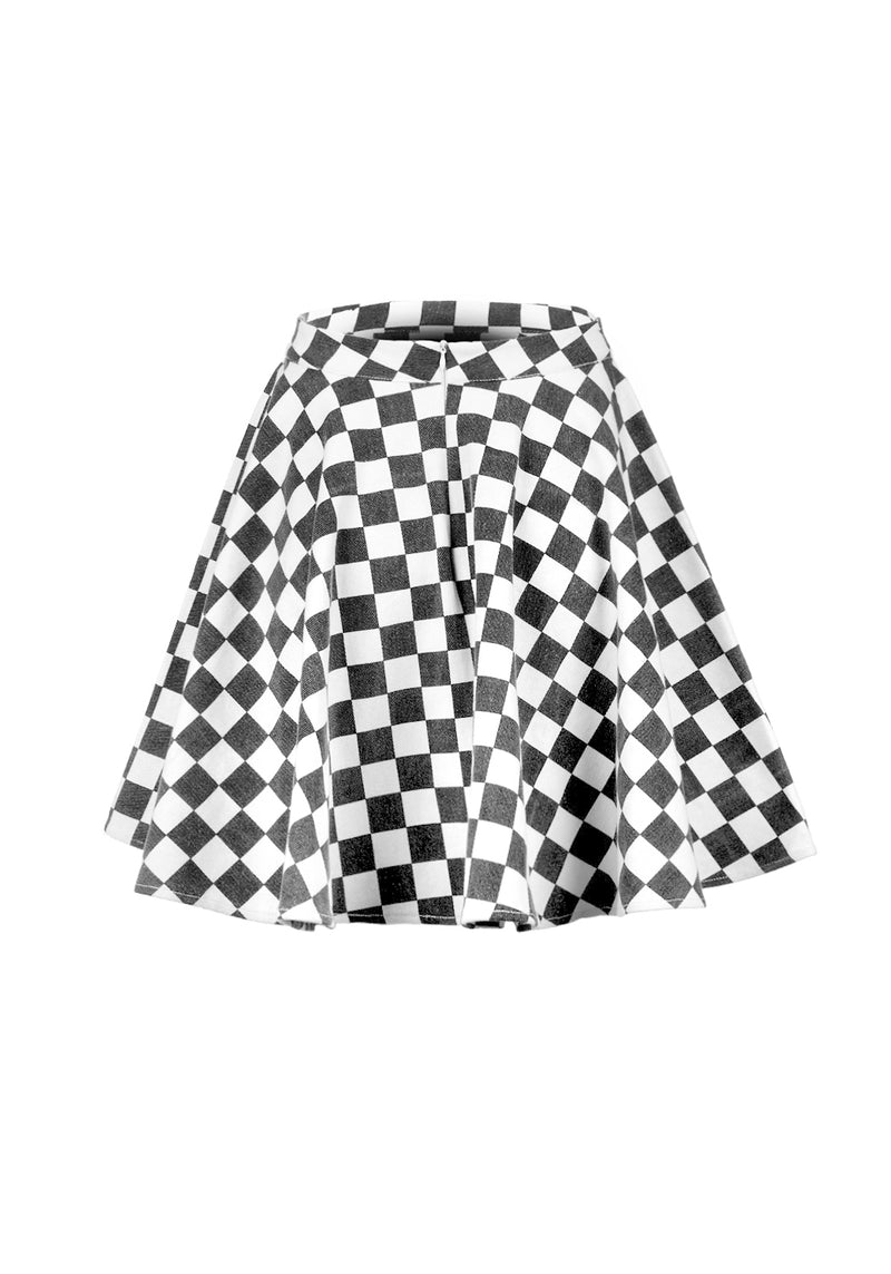Nitro Checkerboard Skater Full Circle Skirt