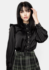 Obsession Pintuck Ruffle Blouse