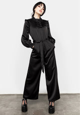 Obsession Pintuck Ruffle Jumpsuit
