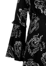 Zodiac Flare Sleeve Mini Dress