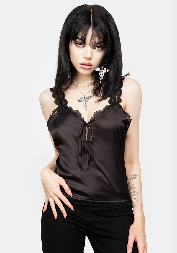 SUCCUBUS SATIN LACE CAMI