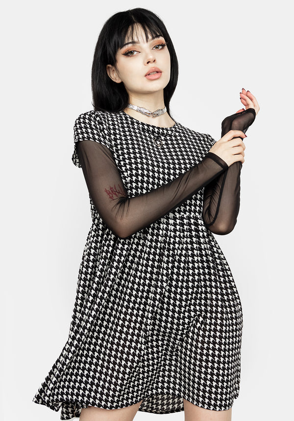 Fatale Houndstooth Skater Kleid