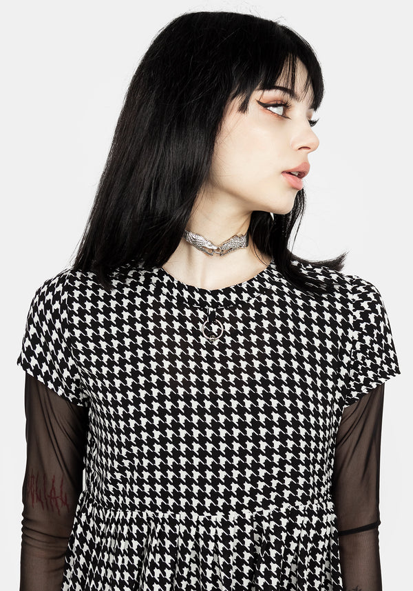 Fatale Houndstooth Skater Kleid