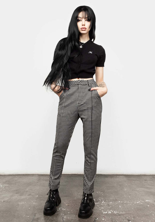 Martha Gingham Tapered Trousers