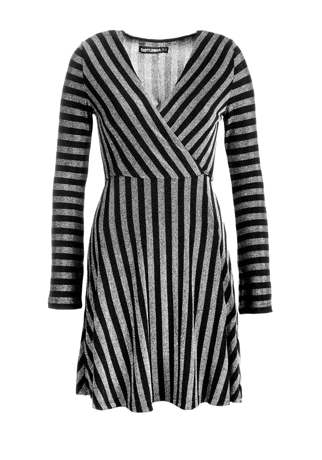 Disturbia Roxy Glitter Mock Wrap Dress Dresses