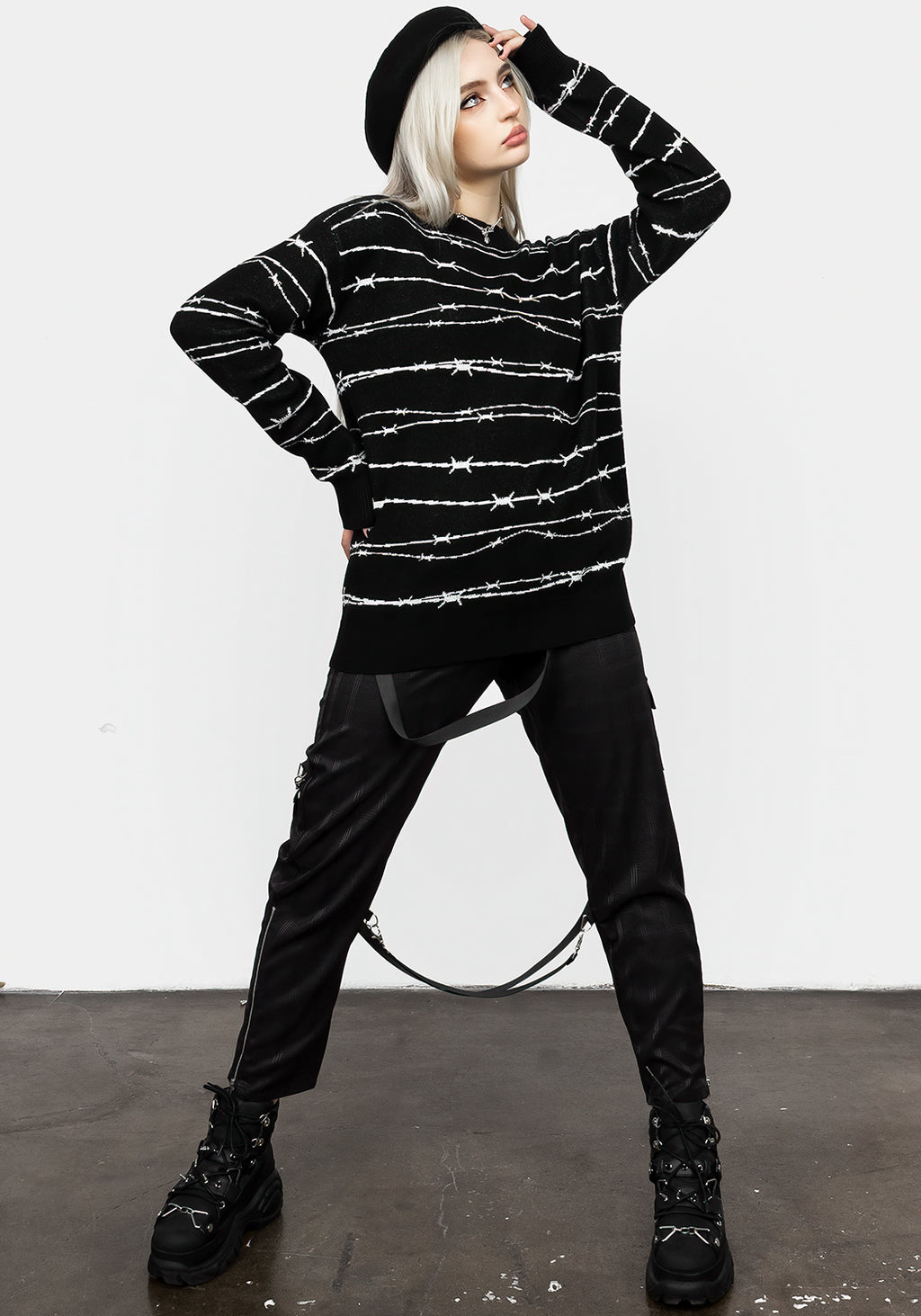 BarbedLonglineCrewNeckJumper Disturbia