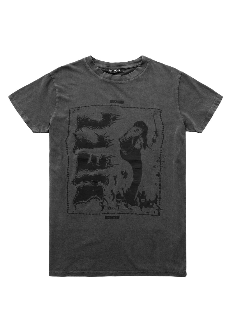 Hell Vintage Grey Washed T-Shirt