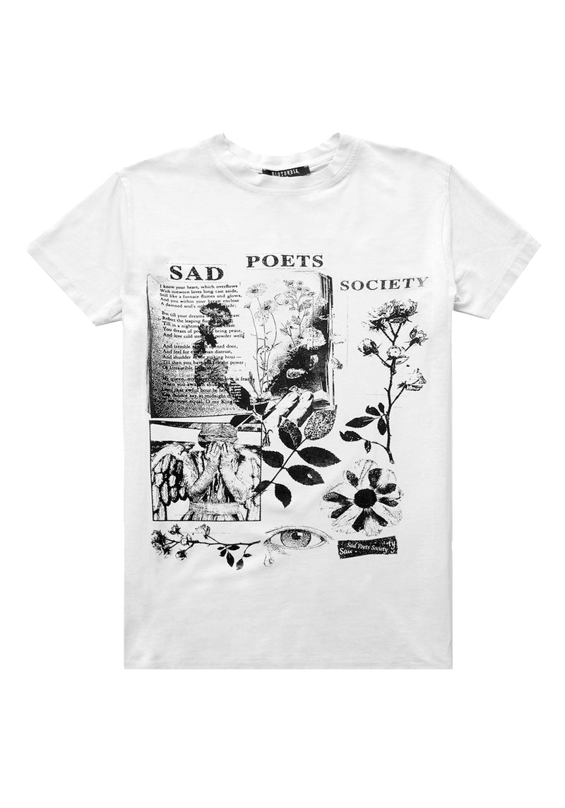 Sad Poets Vintage Off White Washed T-Shirt
