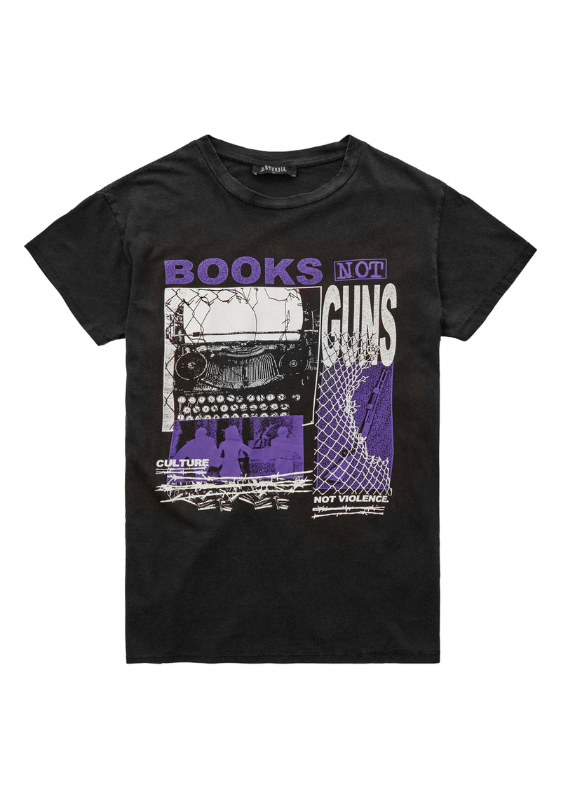 Books Vintage Black Washed T-Shirt