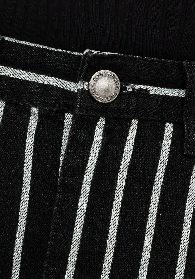 Deranged Stripe Denim Maxi Skirt