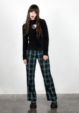 Creed Wide Leg Check Trousers