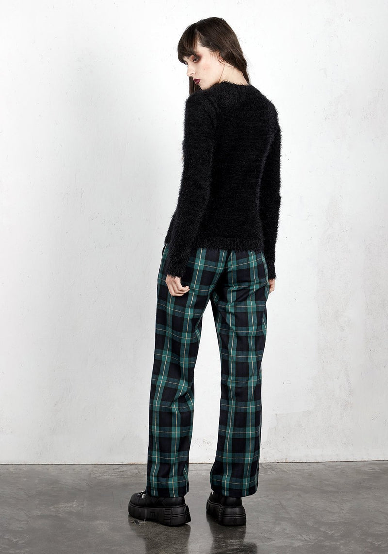 Creed Wide Leg Check Trousers