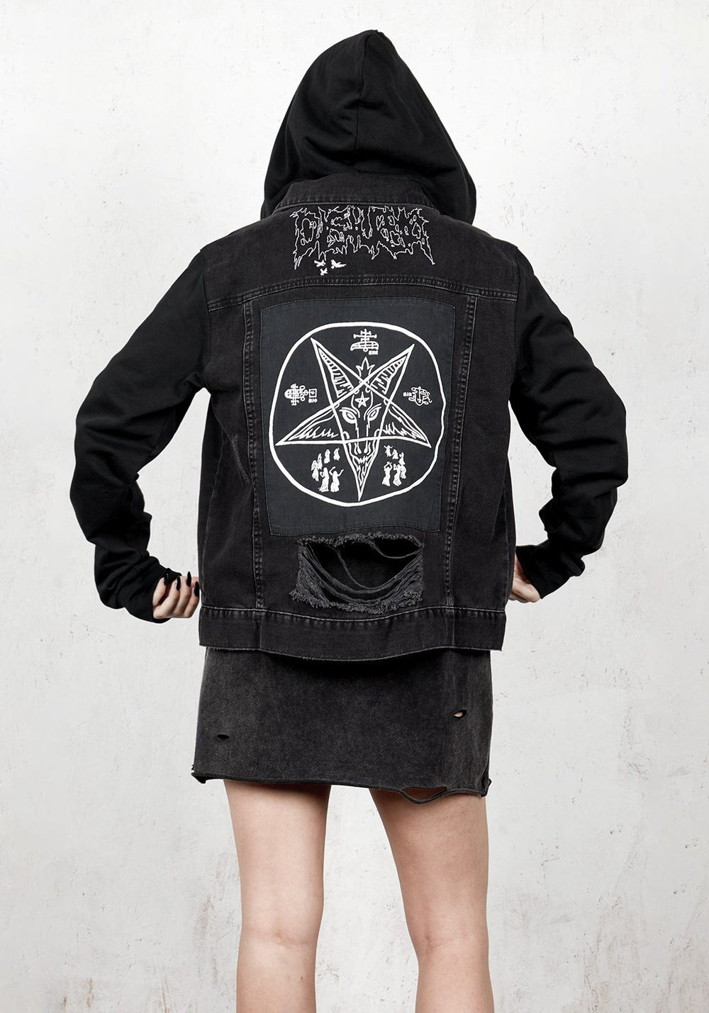 Disturbia | Damage Denim Hooded Jacket | Jackets