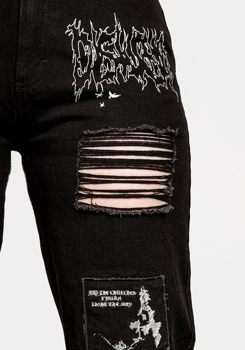 Black Arts Distressed Jeans