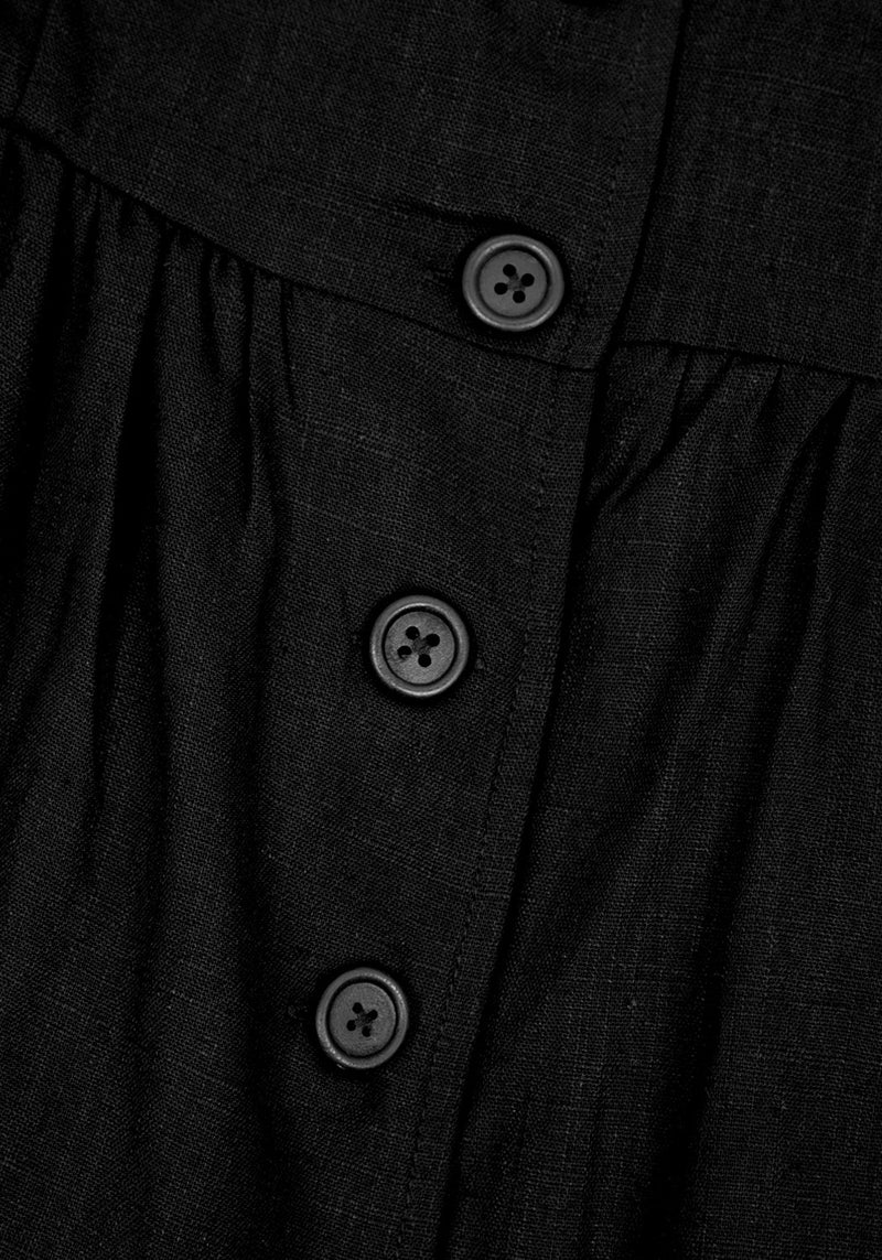 Rowan Linen Button Up Midi Dress