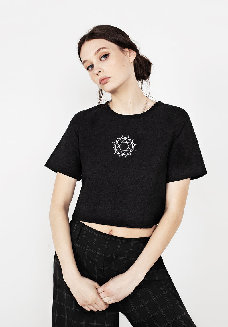 Broderie Boxy Fit Tee