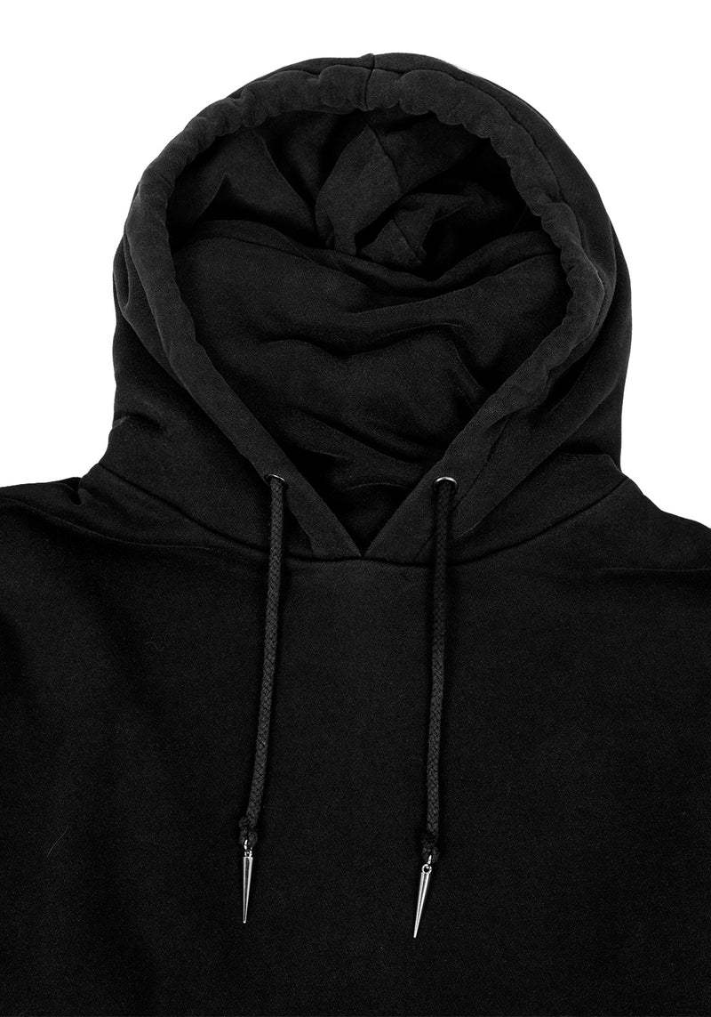 Spike Face Cowl Washed Hoody