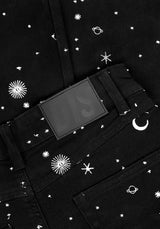 CELESTIAL EMBROIDERED JEANS