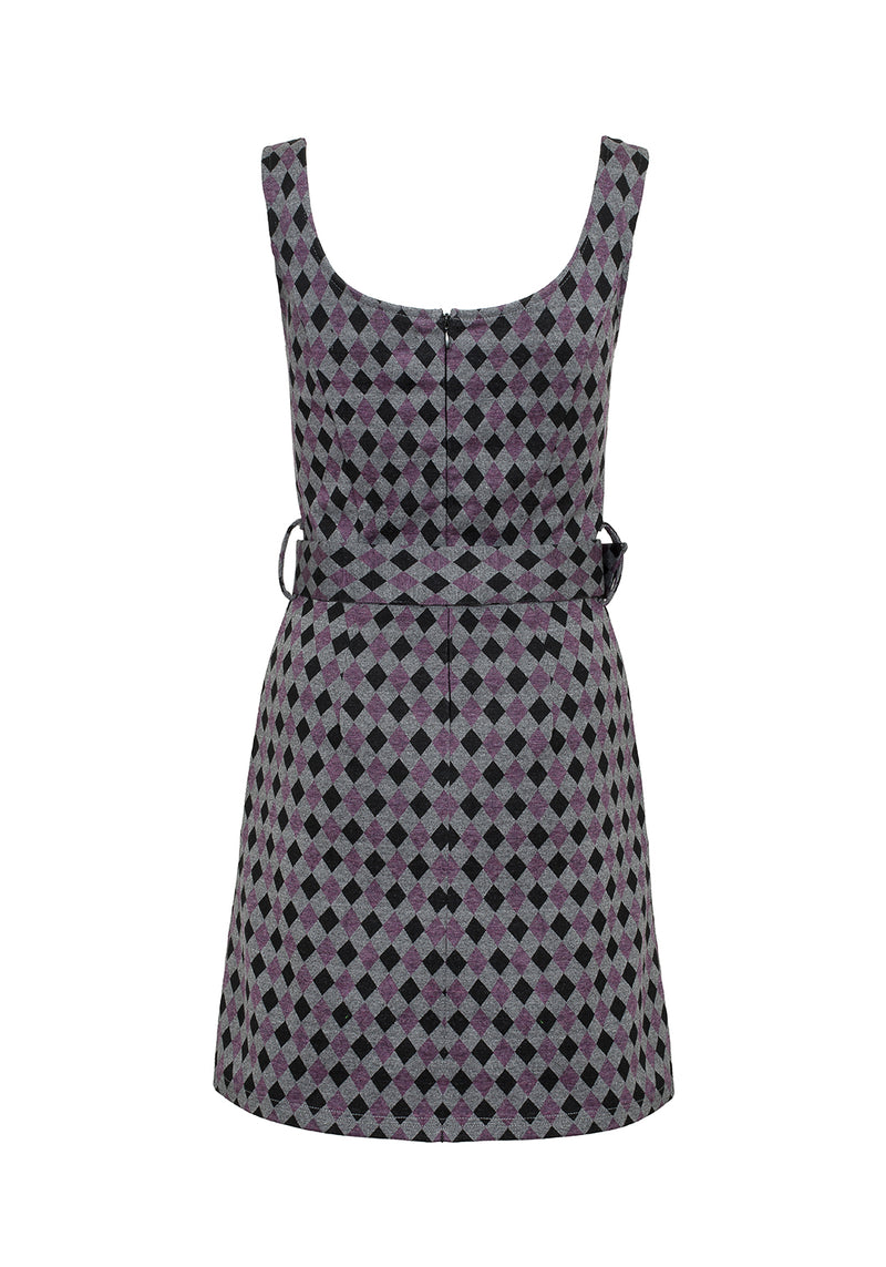 CLOWNTEARS BELTED PINAFORE DRESS