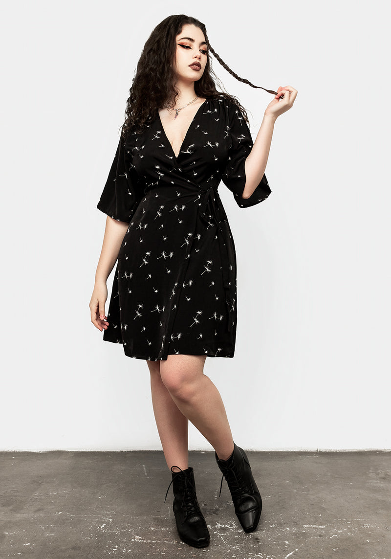 Disturbia Blithe Kimono Wrap Mini Dress Dresses