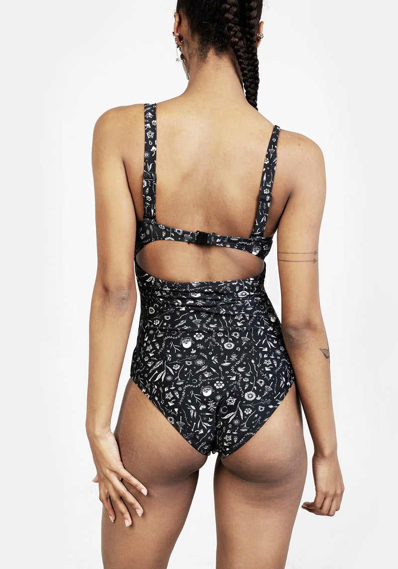 Hedgewitch Lace-up Swimsuit
