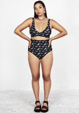 Mortmoth Cut-Out Swimsuit