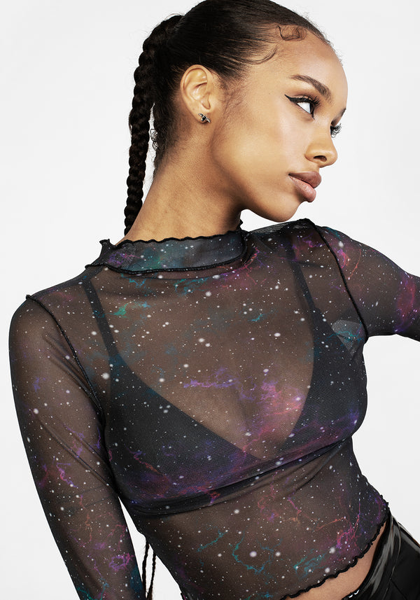 Kaleido Mesh Crop Top