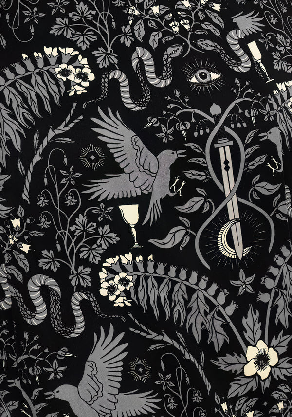 Hecate's Garden Split Midi Skirt