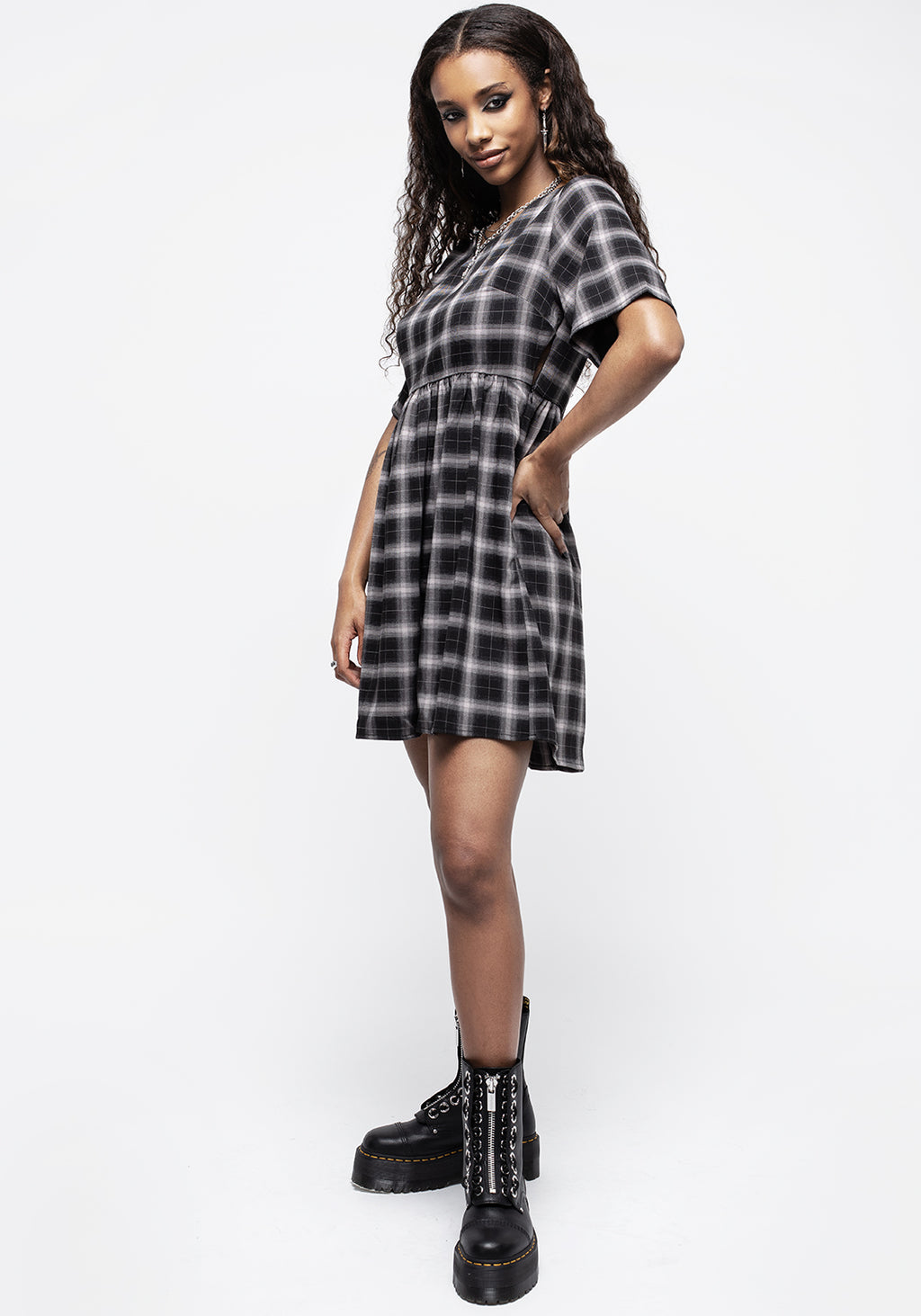 BillieCheckMiniSmockDress Disturbia