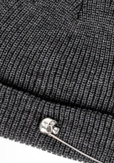 Skull Pin Knit Beanie