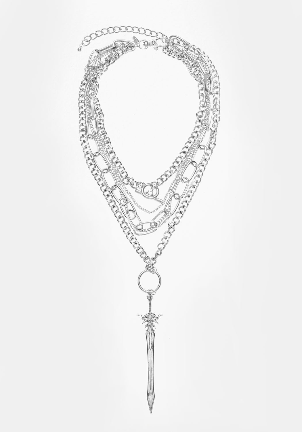 Sword Multichain Necklace